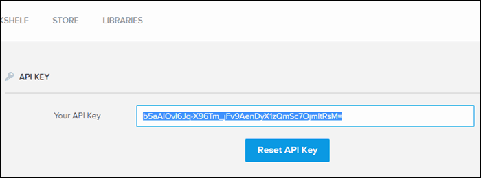 Kopiera API-nyckeln från ditt BookFusion-konto