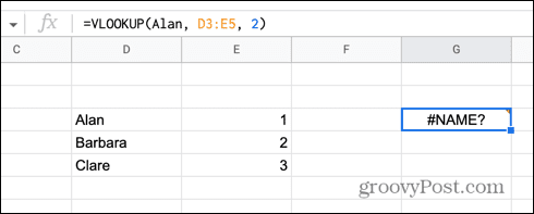 google sheets inga citattecken