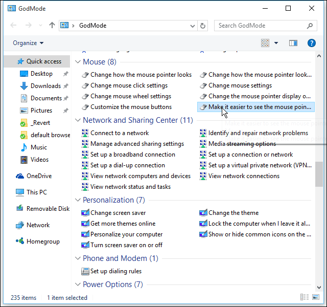 Hur man aktiverar det dolda gudsläget i Windows 10