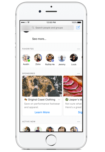 Facebook testar annonser i Messenger-appen.