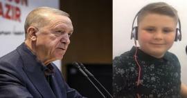 President Erdoğan lyssnade på Fevzi Kaan Türker, fenomennamnet på låten 