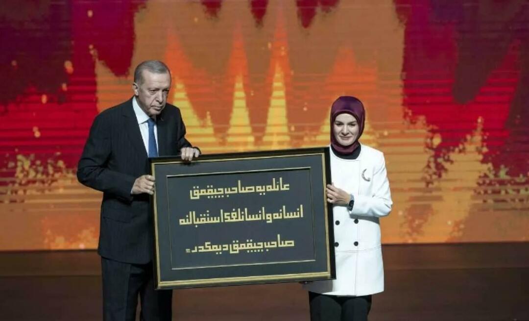 En meningsfull gåva från Mahinur Özdemir Göktaş till Erdoğan!