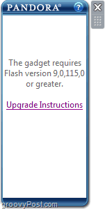 flash-fel Pandora-gadget windows 7