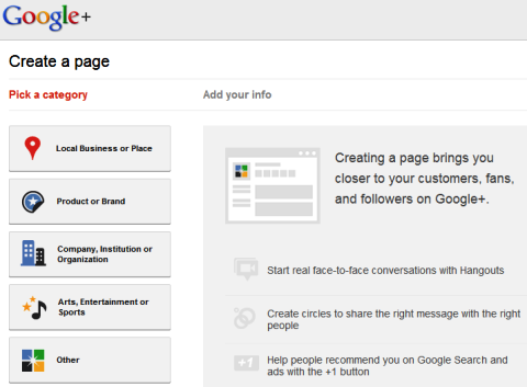 Google+ sidor - Skapa en sida