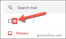 Gmail Välj alla extra e-postknapp
