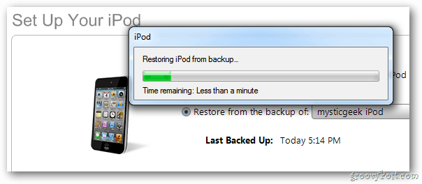 Återställa iPod