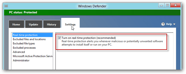 Windows Defender i Windows 8 inkluderar MSE