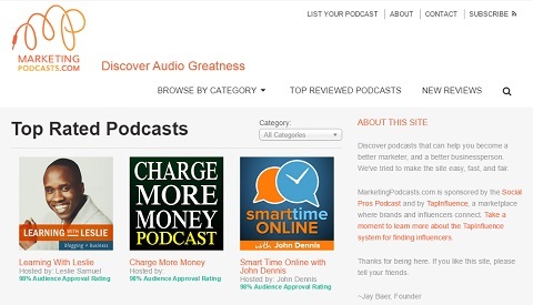 MarketingPodcasts.com är den första och enda sökmotorn för podcasts.