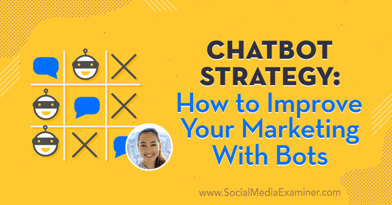 Chatbot-strategi: Hur du kan förbättra din marknadsföring med bots med insikter från Natasha Takahashi på Social Media Marketing Podcast.