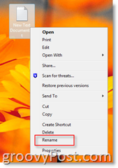 Hur man byter namn på en fil i Windows Vista:: groovyPost.com