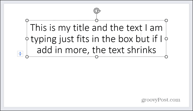 powerpoint autofit text