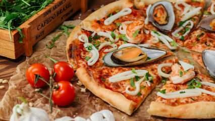 Hur gör man skaldjurspizza? Skaldjur Medelhavspizza recept hemma! Pizza Di Mare