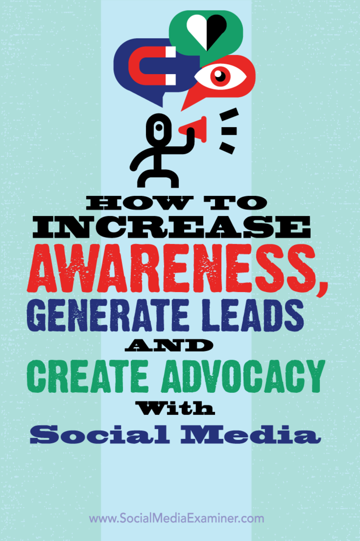 sociala medier marknadsföring inom varumärkesmedvetenhet, leads och förespråkande