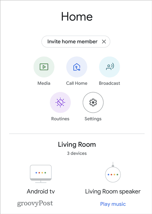 Google Home ljudutjämnar