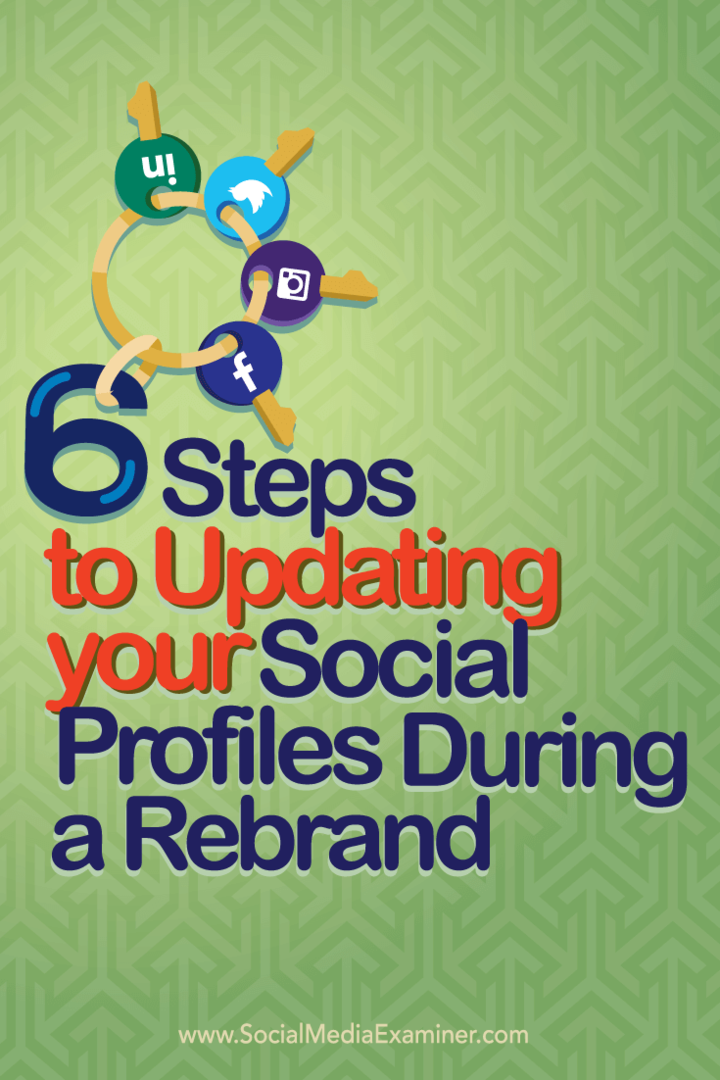 6 steg för att uppdatera dina sociala medieprofiler under en ny varumärke: granskare för sociala medier