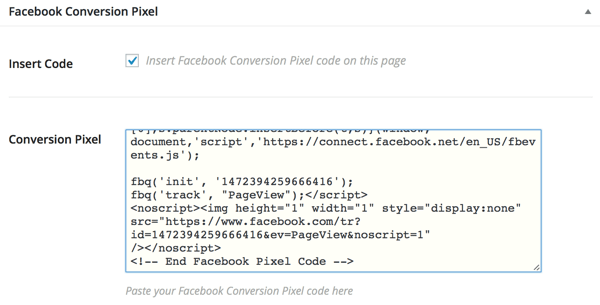 facebook konvertering pixel plugin