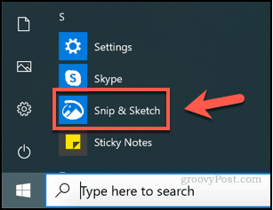 Lansering av Snip och Sketch på Windows