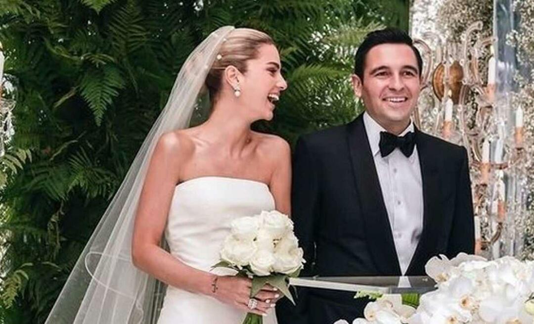 Romantiskt firande från Nazlı Kayı Sabancı, bruden till Sabancıs, på hennes bröllopsdag!