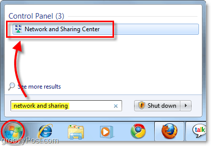 nätverk och delningscenter i Windows 7