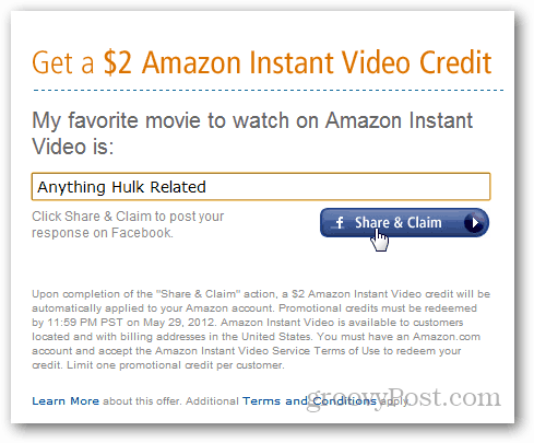 2 dollar Amazon videokredit