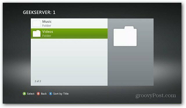 Gå till Windows Home Server Multimedia från Xbox 360