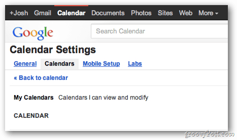Google Kalenderinställningar