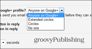 Gmail väljer att inte e-postinställningarna för Google