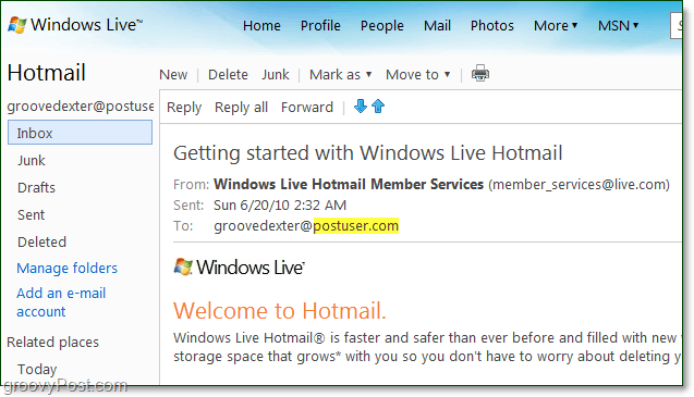 din e-post på din domän från Windows Live