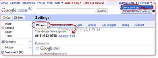 Googles röstnummerportabilitet