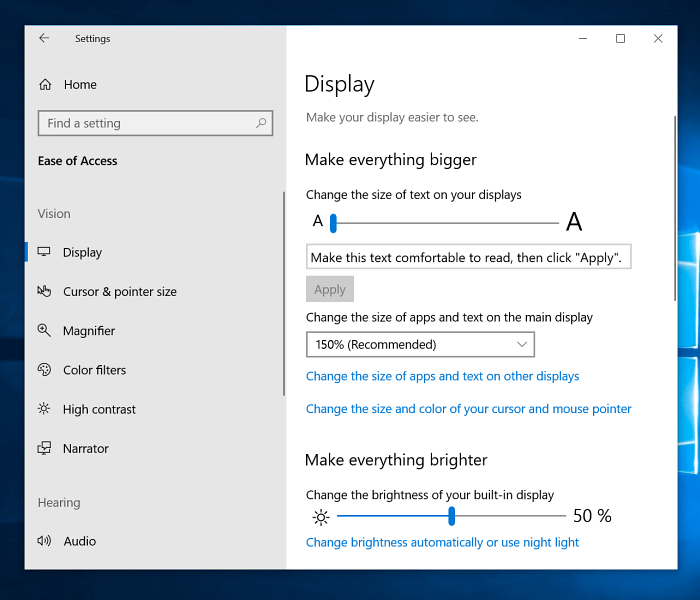 Gör Everythign större Windows 10-skärminställningar