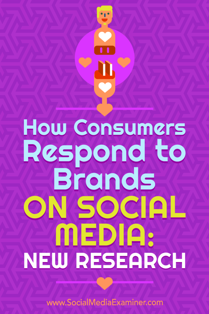 Hur konsumenter svarar på varumärken på sociala medier: Ny forskning: Social Media Examiner
