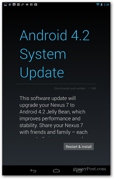 Google Pushing Out Android Jelly Bean 4.2.1-uppdatering för Nexus-enheter