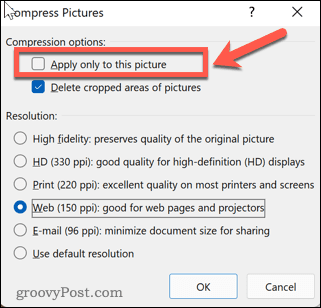 Tillämpa Excel-komprimering på bilder