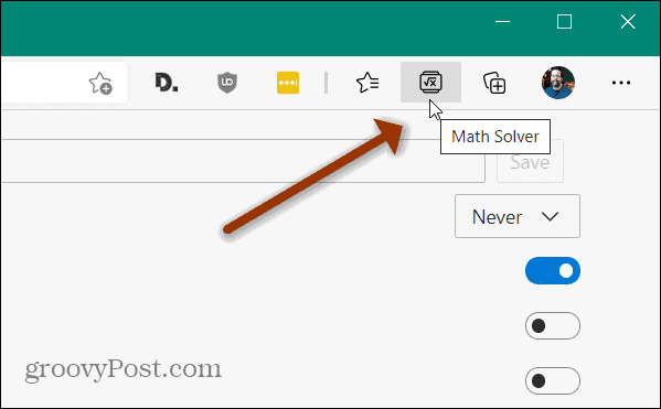 Math Solver-knapp