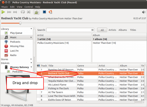 Kopiera låtar till / från iPhone i Ubuntu