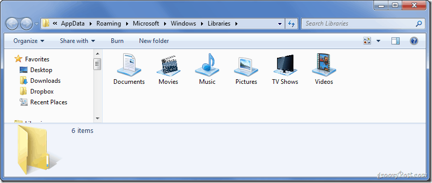 Hur man ändrar ikonen i ett Windows 7-bibliotek