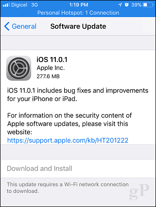 Apple iOS 11.0.1 släpptes och du bör uppgradera nu
