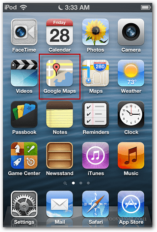 iOS 6 Google Maps-ikonen