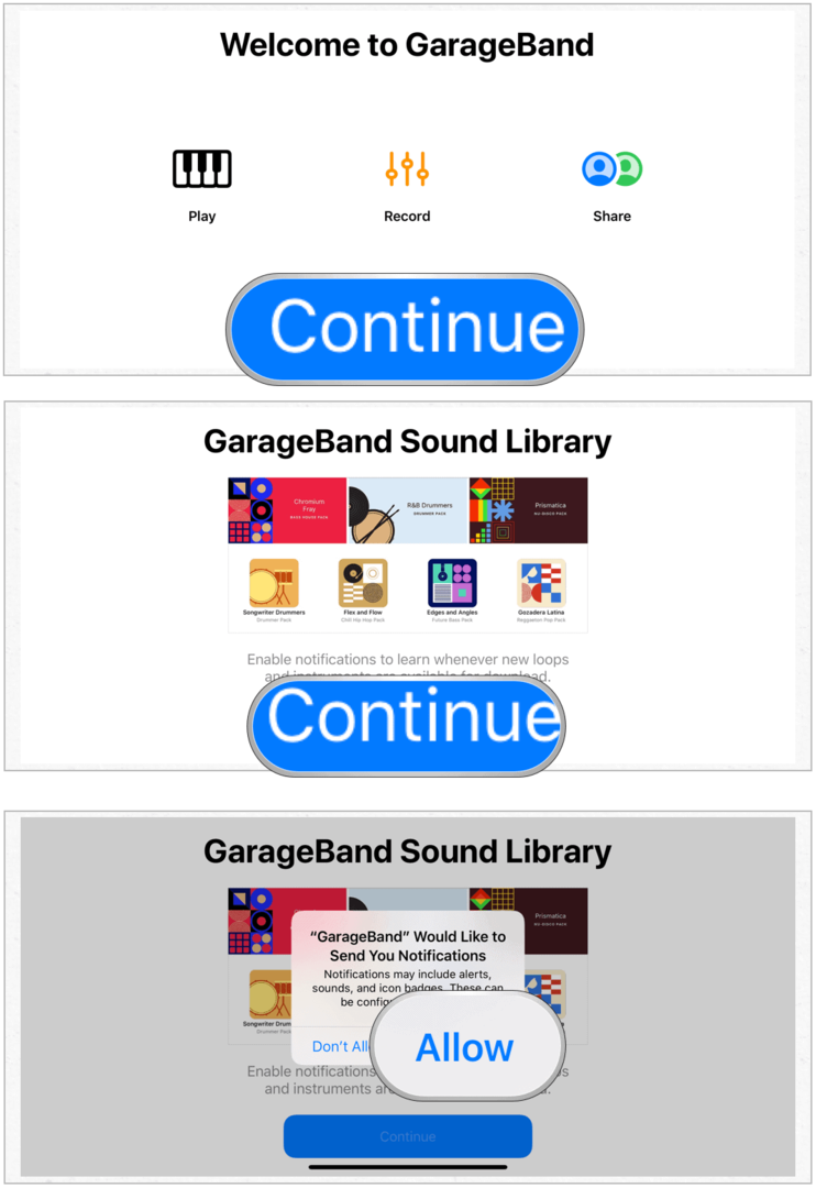 GarageBand installeras på iPhone
