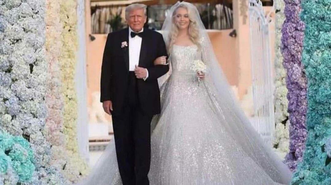 Tiffany Trumps bröllopsklänning präglade bröllopet