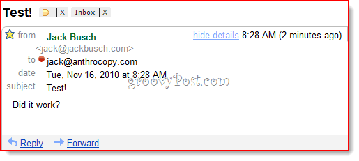 Filtrera BCC Gmail-meddelanden