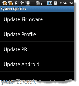 Android-systemuppdateringstyper