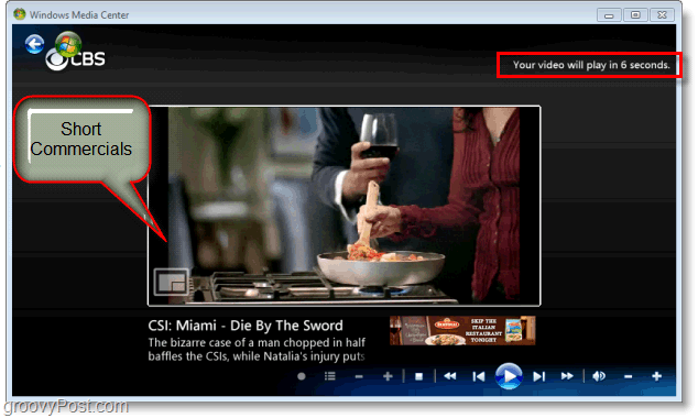 Windows 7 Media Center - njut av korta reklamfilmer