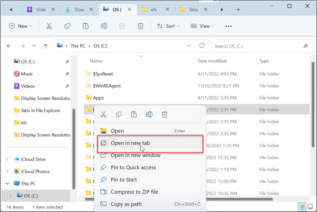 Använd Tabs i Windows 11 File Explorer
