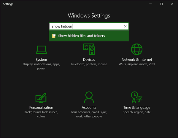 Hur man visar dolda filer och mappar i Windows 10