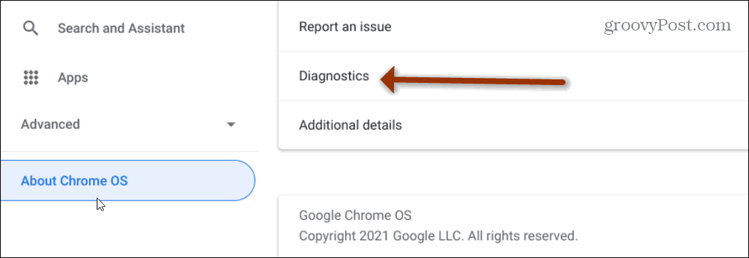 Chromebook Diagnostics
