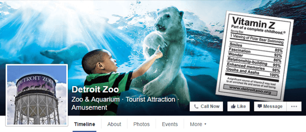 Facebook omslagsfoto Detroit Zoo