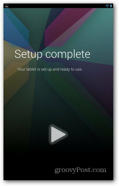Nexus 7-användarkonton är klar