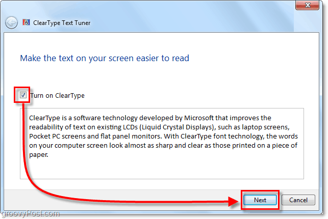Hur man läser text i Windows 7 enklare med ClearType