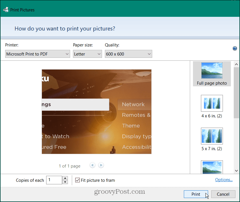 Konvertera en PNG till PDF på Windows